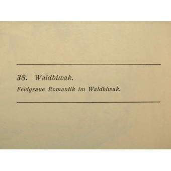 Tysk konstverk från andra världskriget: Feldgraue Romantik im Waldbiwak- Skogsläger i Feldgrau 1941. Espenlaub militaria